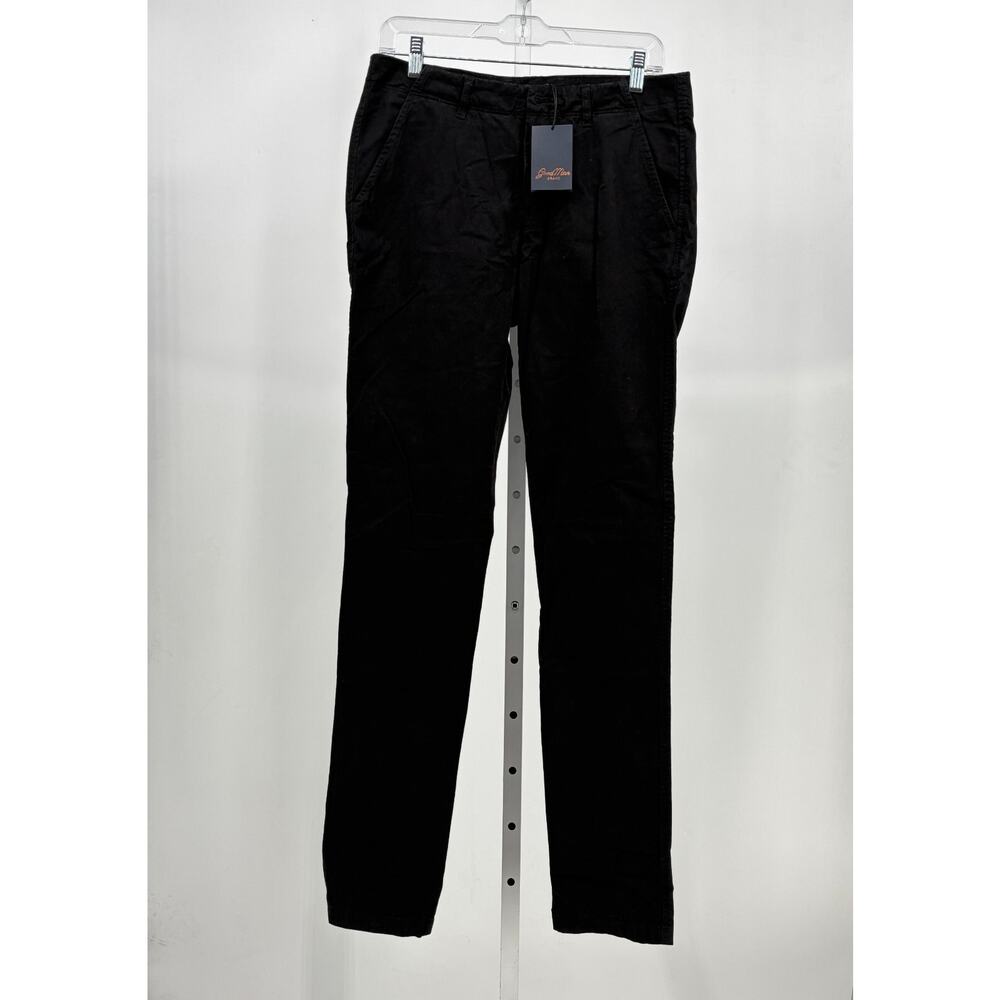 Good Man Brand Men Star Chino Pant 30 Black Straight Leg Pro Stretch Twill G88-1
